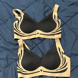 Elegant Black and Tan Women's Bra's set of 2 Size S